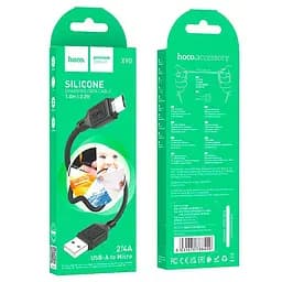 Кабель Hoco Micro USB Cool silicone charging data cable X90 1 м 2.4A - мініатюра 2