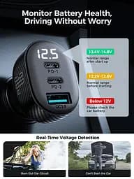 Автомобильное зарядное устройство для Joyroom JR-CCD04 30W 2C1A Digital Display Car Charger