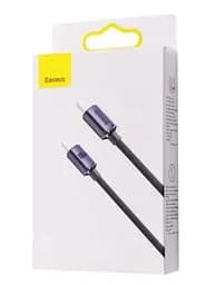 Кабель Baseus Crystal Shine Series Fast Charging Data Cable Type-C to Type-C 100W 1.2m Black (CAJY000601) - мініатюра 2