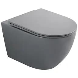 Унитаз подвесной Mixxus Premium Ellipse-0308-T3 gray 490x360x360 мм система смыва Tornado 3.0 MP6654, Графит