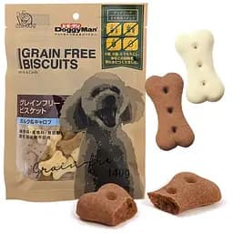 DoggyMan Biscuits Milk&Carob доггимен бисквит молоко&кэроб беззерновое печенье, лакомство для собак 0.14кг