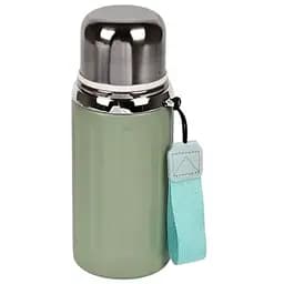 Термос із кнопковим дозатором та чашкою Stenson MT-5349 пластиковий з ручкою 600мл Зелений