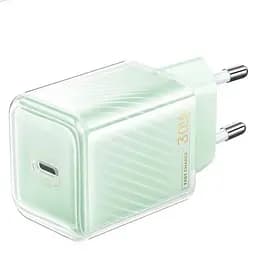 Мережевий зарядний пристрій Remax RP-U91 Jiltry Series 30W GanMulti-compatible Fast Charger (PD+ QC) Green
