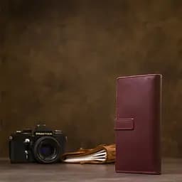 Жіноче шкіряне портмоне Grande Pelle 9х18х1.5 см acs0018759 - мініатюра 7