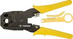 Клещи обжимные для обжима наконечников 4P 6P 8P 195мм Topex hoz0012946