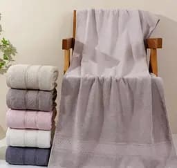 Махрові банні рушники 70x140 см - великий сімейний набір 6 шт. DT-504-72 м'яка махра різні кольори для ванни та душу