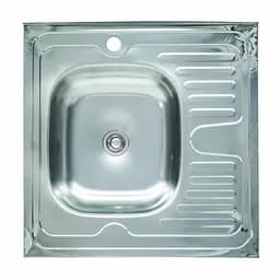 Кухонна мийка з нержавіючої сталі Platinum 6060 L (0,4/120 мм), Нержавіюча сталь