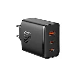 Адаптер мережевий Baseus Cube Pro Fast Charger |1USB/2Type-C, 65W/3A, PD/QC|