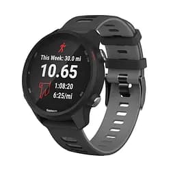 Ремінець для Samsung Galaxy Watch 4 40mm - чорно-сірий ширина кріплення 20мм силікон Watchbands Rage (W36-5WB39441171) - мініатюра 2