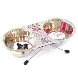 Миски для собак 2*1,9 л Croci на підставці (нержавійка)