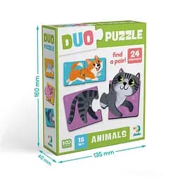 Дитячий пазл "ДУО-Тваринки-половинки" DoDo Toys 300689, 24 елемента - мініатюра 5