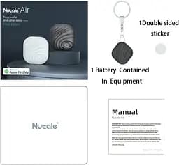 Nutale Air Key Finder Tag (тільки iOS), Bluetooth-трекер, 2 шт., чорний - мініатюра 3