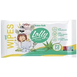 Вологі серветки Lolly Extra Soft 72 шт.
