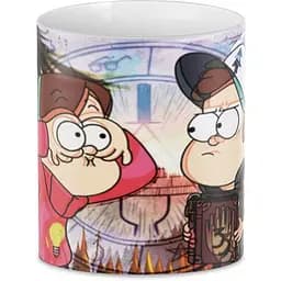 Кухоль GeekLand Gravity Falls Dipper and Mabel colours GF.02.04 330 мл білий