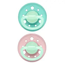 Круглая пустышка Nip Вишенка Ночь, от 6 мес., пудровый, 2 шт. (38723-51)