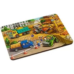 Деревянный пазл-вкладыш Строительство - 3 Ubumblebees (ПСД147) PSD147 маленький