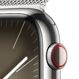 Смарт-годинник Apple Watch Series 9 GPS + Cellular 45mm Silver Stainless Steel with Silver Milanese Loop (MRMQ3) [92678] - мініатюра 7