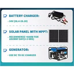 Акумулятор HRBEEnergy LiFePO4 24V 25.6V/150Ah/3840Wh [113745] - мініатюра 4