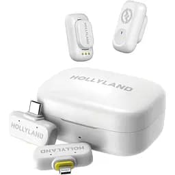 Мікрофонна радіосистема Hollyland LARK A1 Combo 2TX + RX/Lightning + RX/USB-C Ivory White [164070]