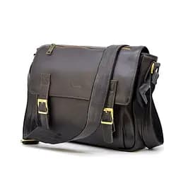 Чоловіча шкіряна сумка через плече з телячої шкіри TARWA 30.5х10х24 см sum0028313