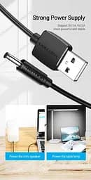 Кабель Vention 1.5м DC 3.5мм - USB 5V 2A для ламп, вентиляторів, USB хабів та ін. USB Type A на 3.5мм х 1.35мм - мініатюра 5