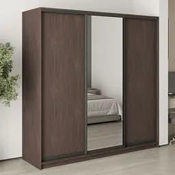 Шкаф-купе трехдверный MebelStar Комбо BG 2ДСП/Зеркало 210x45x210 см Дуб ристрето (MBS-9171)