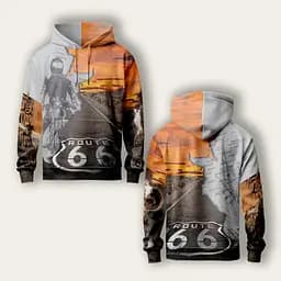 Худі спортивне з 3D принтом Route 66 30973 XL