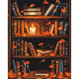 Картина за номерами на підрамнику Brushme Осіння поличка