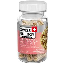 Мультивітаміни для вагітних та годуючих жінок Swiss Energy Prenatal Multivit 19 вітамінів і мінералів 30 капсул
