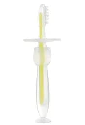 Зубна щітка на присоску Baby Team, силіконова, жовта (7205)