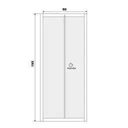 Душові двері Eger bifold 90x195 см 599-163-90(h), прозорий, хром - мініатюра 9