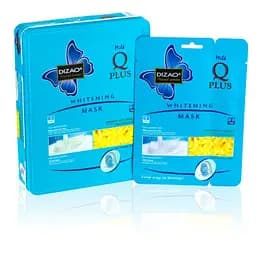Маска для лица DIZAO Placenta Face Mask and Neck Молоко и коэнзим Q10 отбеливающая СMD-010