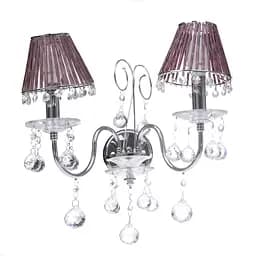 Бра Brille BCL-263W/2 настенное накладное хрустальное классическое с абажуром E14