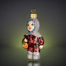 Ялинкова прикраса Різдвяні історії Малюк з кошиком скло (4820001045079) - мініатюра 2