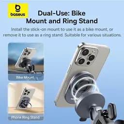 Мото-вело тримач Baseus PrimeTrip Series Stick-on Type Bike Phone Mount C40569001121-00 Black - мініатюра 10