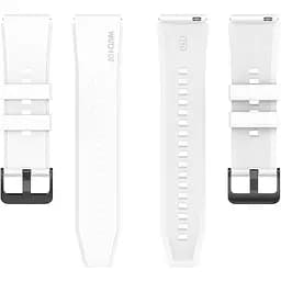 Ремінець для Samsung Galaxy Watch 4 44mm - білий ширина кріплення 20мм силікон Watchbands GT (W27-4WB10289017) - мініатюра 4