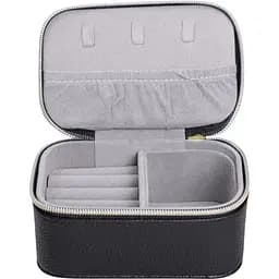 Скринька для прикрас Yiwu на блискавці 13x9x6 см чорна HP-5-26B