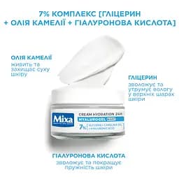 Уцінка. Нічний крем-маска Mixa Hydrating Hyalurogel Night для зневодненої чутливої шкіри 50 мл (D3376401)  - мініатюра 5
