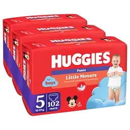 Підгузки-трусики для хлопчиків Huggies Little Movers Pants 5 (12-17 кг) 102 шт. - мініатюра 2