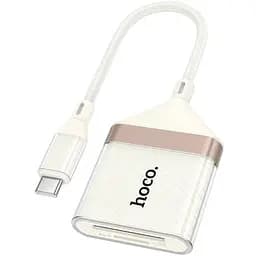 Перехідник Hoco Crystal Type-C 2 в 1 card reader UA40A 0.140m 480Mbps OTG 2TB Max