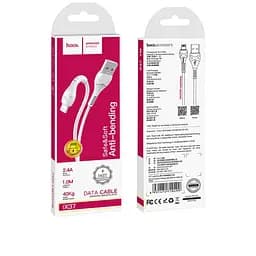 Кабель Hoco X37 Cool power charging data cable for Lightning White - мініатюра 2