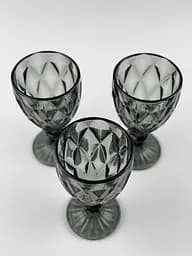 Набір келихів для вина Glassware 6шт Подарункові кольорові скляні фужери для коктейлів 300мл Сірий - мініатюра 2