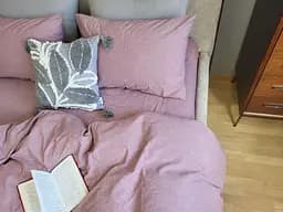 Комплект постільної білизни Washed Cotton з вареної бавовни Рожевий Маув Mauve - мініатюра 4