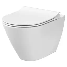 Подвесной унитаз Cersanit City CleanOn с сиденьем Slim duraplast K701-104