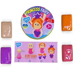 Набор для лепки с воздушным пластилином Lovin Princess Fairy Принцесса в розовом 70138, 4 цвета.