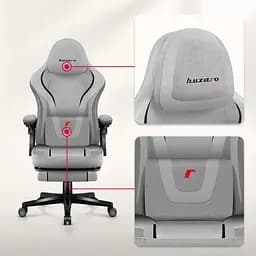 Комп'ютерне крісло Huzaro Force 4.6 Grey тканина - мініатюра 5