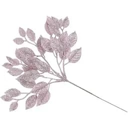 Флористическая ветка для декора 29 см Искусственные материалы для декора и флористики со светло розовым глитером