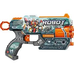 Игрушечный детский пистолет мех. с барабаном и мягким. патронами (12 шт.) (Робот Войны) (28 х 17,4см)