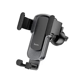 Автотримач для телефона HOCO CA103 vertical and horizontal air outlet gravity car holder Black Metal Gray