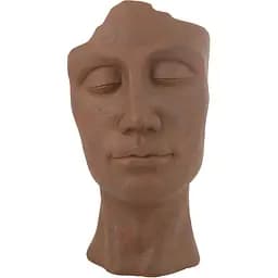 Кашпо J-Line  у формі обличчя людини коричневого кольору підлогове вуличне 70 см (53170)